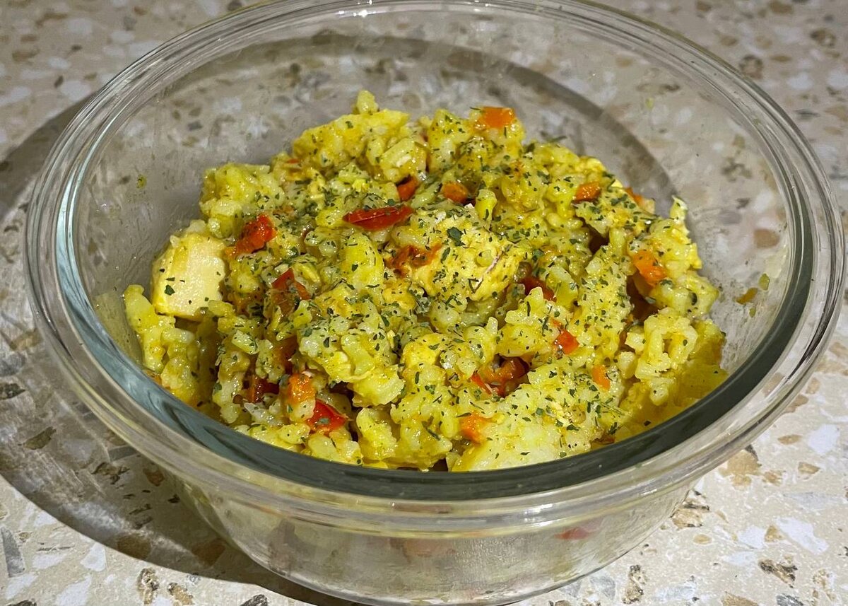 Паэлья с курицей и овощами