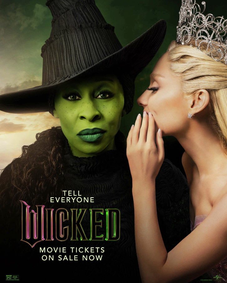 Постер к фильму "Злая: Сказка о ведьме Запада" (реж. Джон М. Чу, 2024)