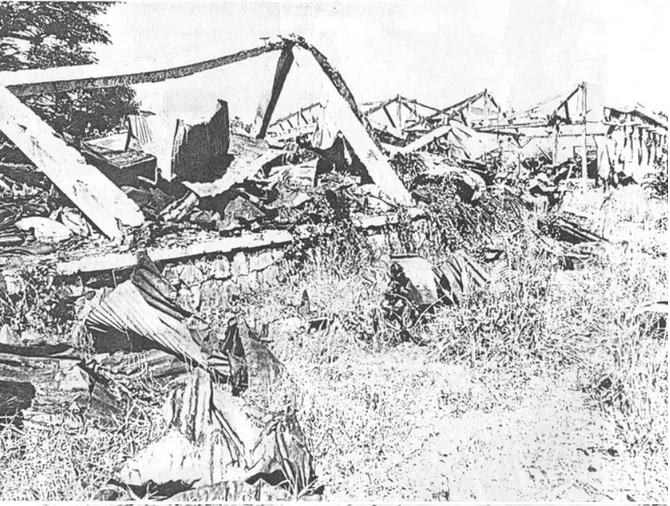 Выбитая бомбардировками деревня