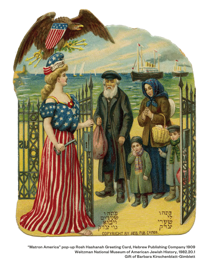 "Мама Америка" - открытка на Рош ха-Шана (иудейский Новый год) 1909 г.