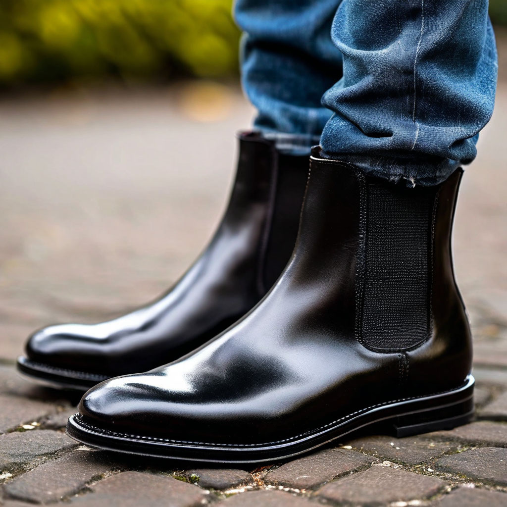 Классические Челси из кожи