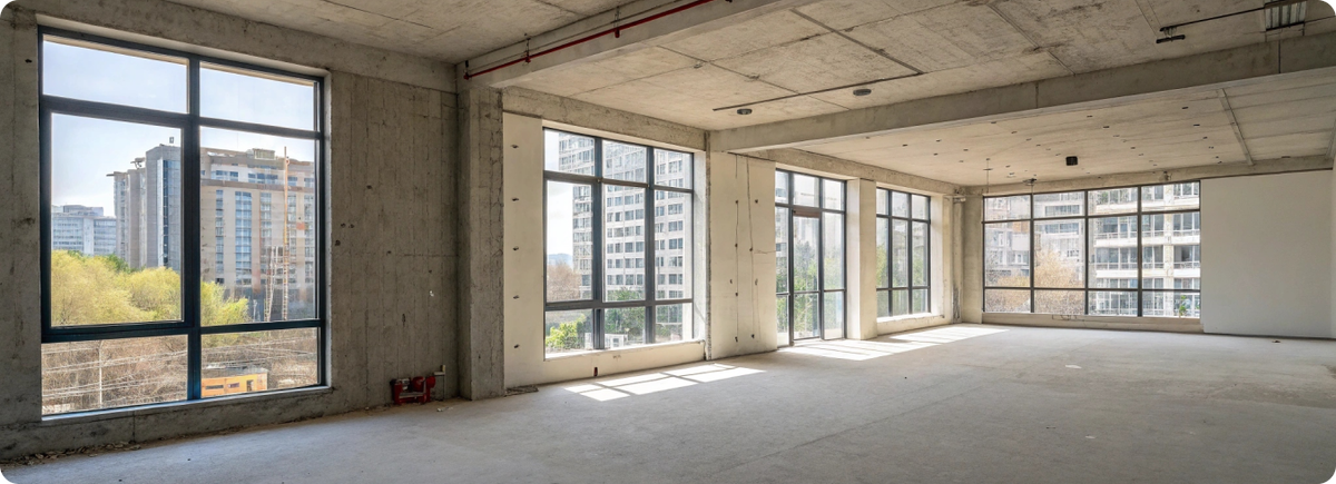 В новостройке без отделки