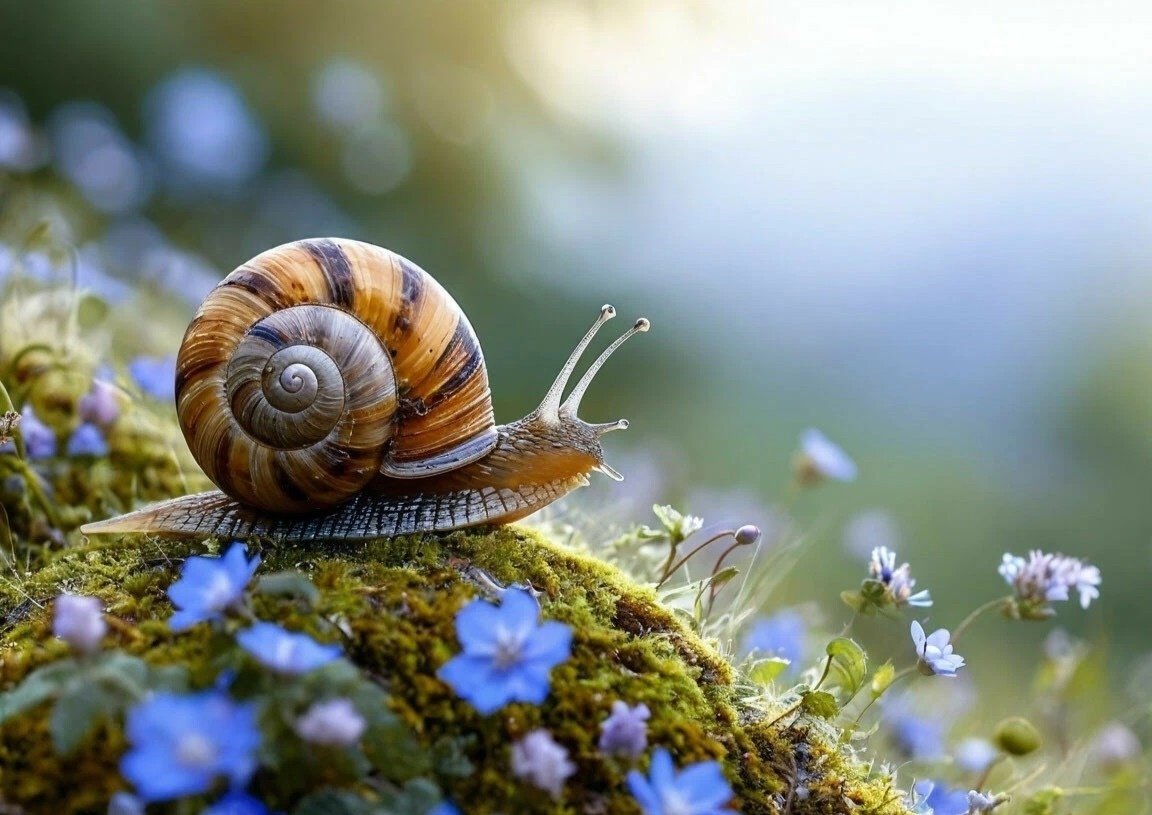 Маленькая притча о медленной улитке из яблочного сада