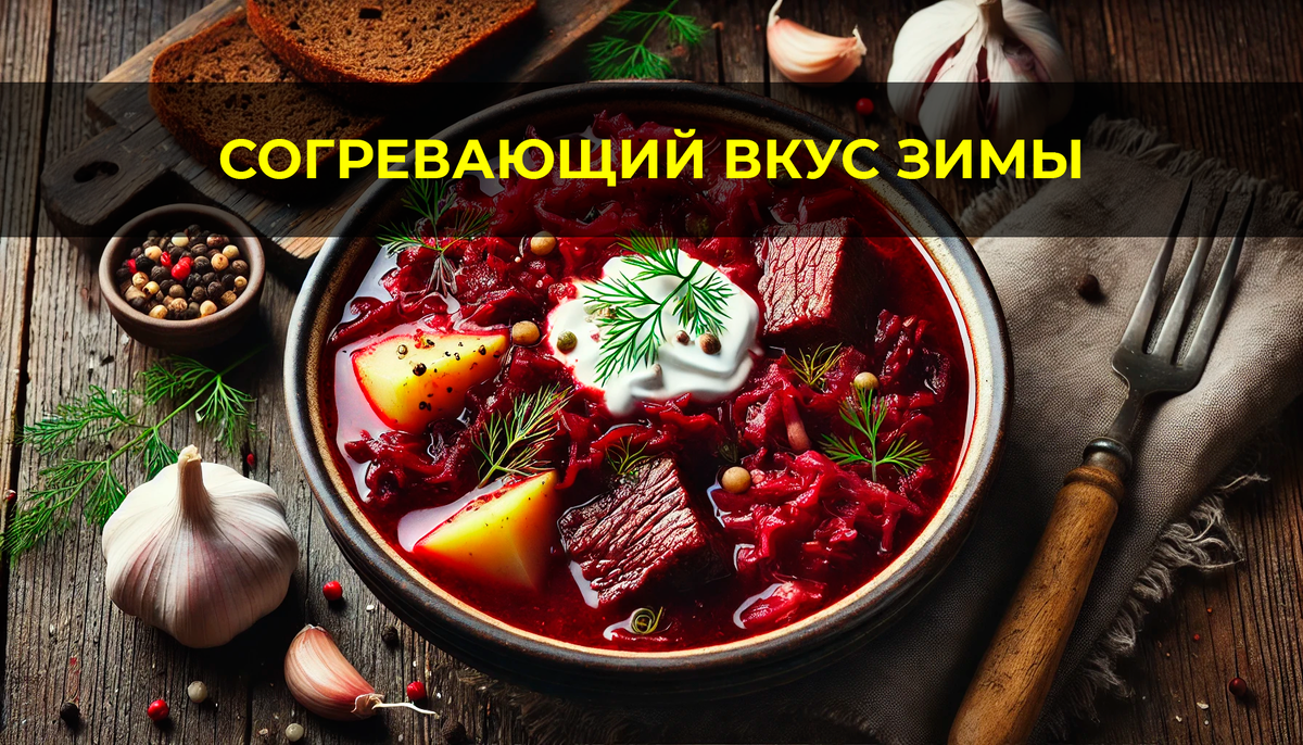 Борщ со свёклой и квашеной капустой