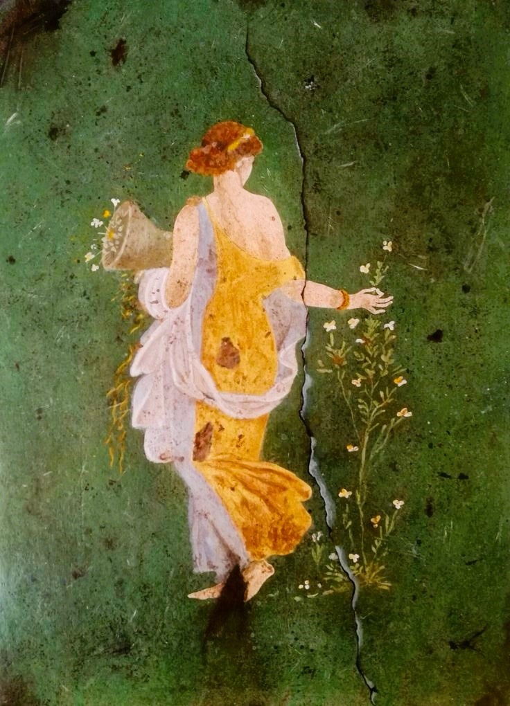 "Флора" (I в. до н.э.) - фреска на вилле Мистерий в Помпеях  