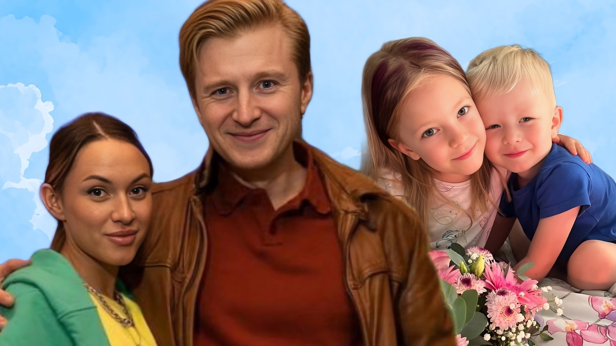 Актер Вячеслав Чепурченко с женой и детьми. Коллаж. Автор: Елена Д.
