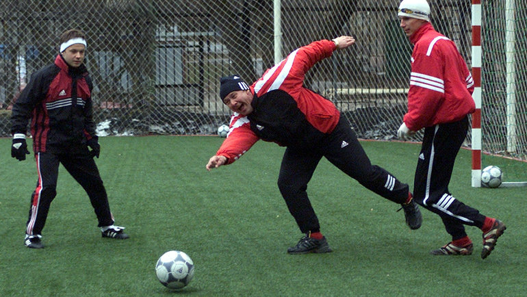 Дмитрий Парфенов, Олег Романцев и Егор Титов (слева направо) 