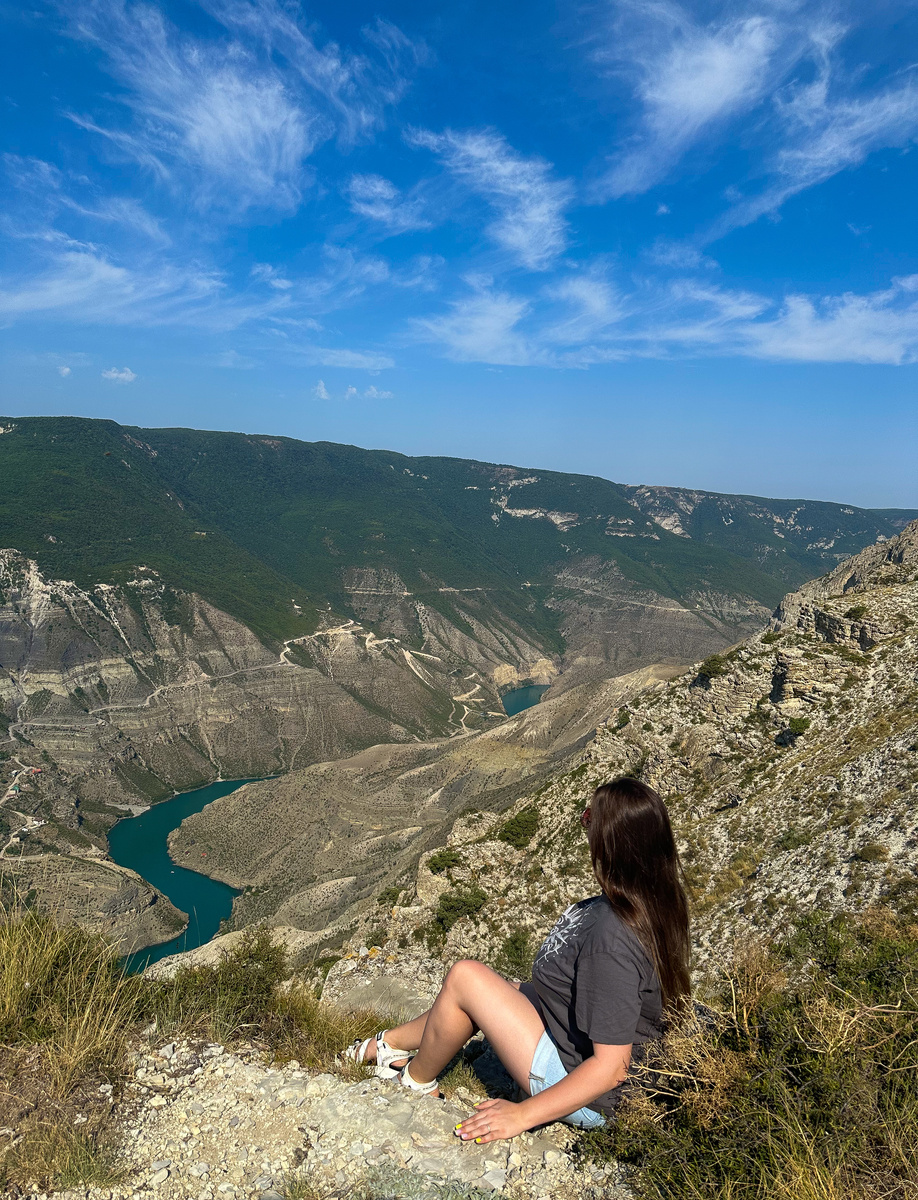 Сулакский каньон вид сверху.Смотровая площадка в Дубках: 43,01300° С, 46,83529°