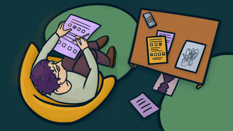 Изображение 1 для статьи Как создать тесты, викторины и квизы. Форматы, идеи и 5 сервисов для создания тестов
Иллюстрация Екатерины Урусовой