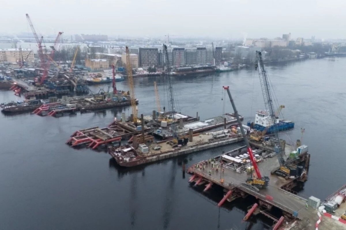    Строительство Большого Смоленского моста. Декабрь 2024 года.