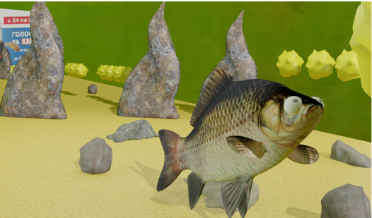 Дуреющий карась в погоне за прикормкой