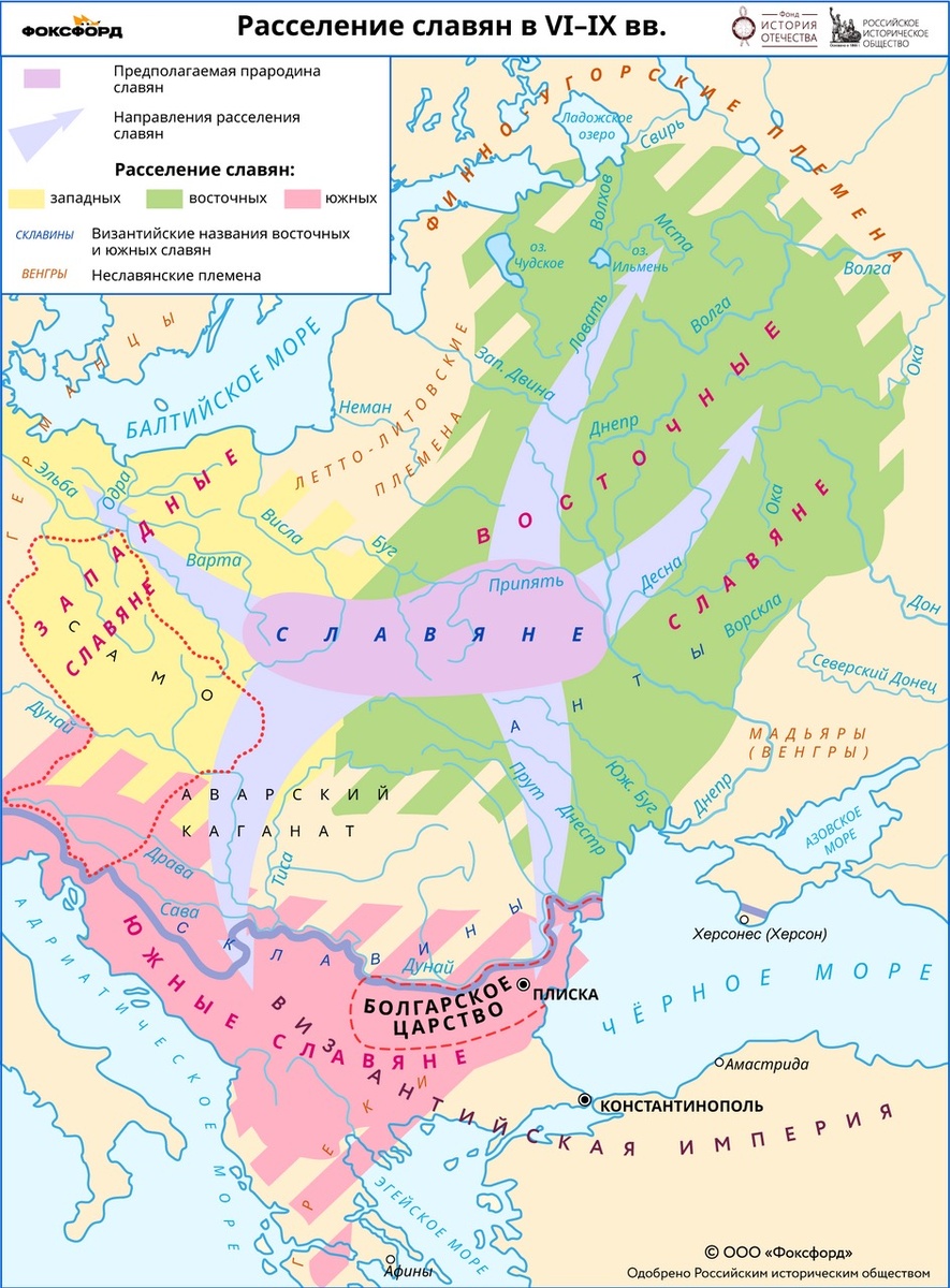 Расселение славян