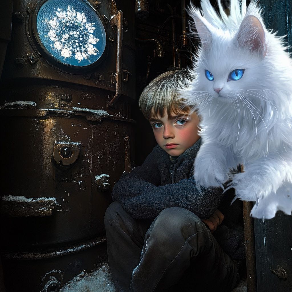 Яр - Мир, прячутся за котлом.