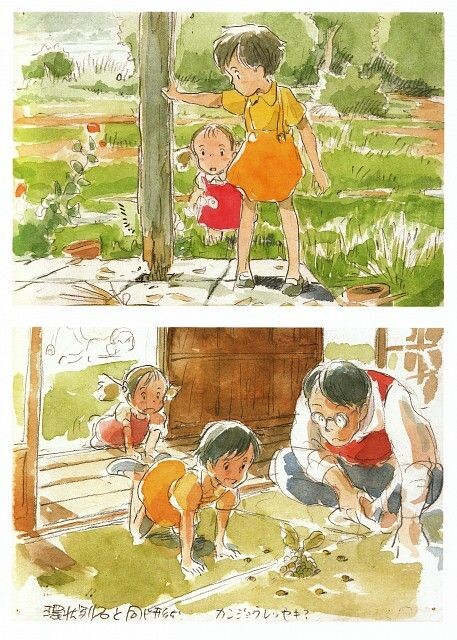 Зарисовки по «Мой сосед Тоторо». Источник: https://www.pinterest.com/pin/54887689202613431/
