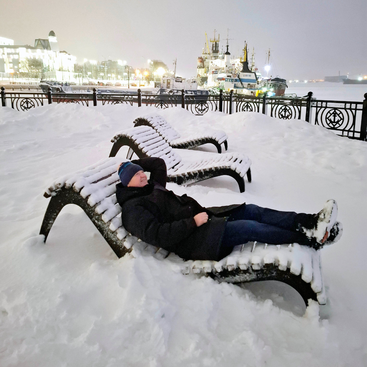 Так выглядит зимовка в Архангельске. Фото автора.