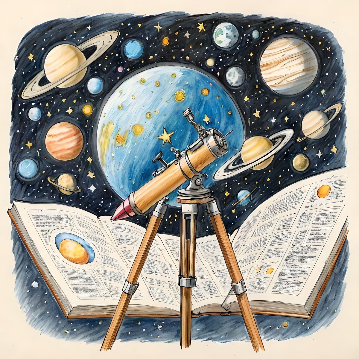Астрономия. Иллюстрация сгенерирована нейросетью