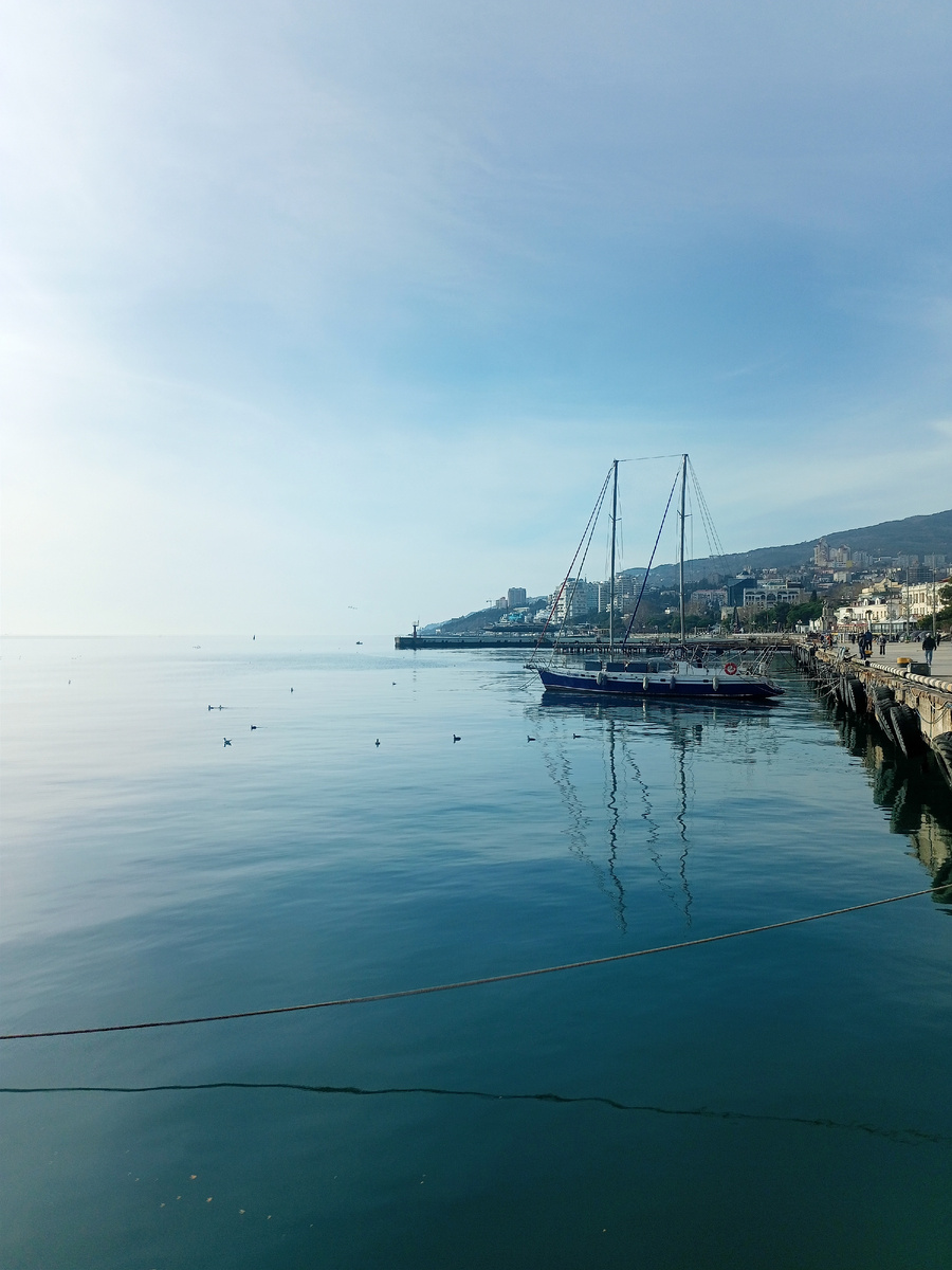 Зимняя набережная в Ялте.