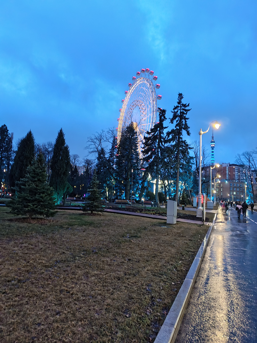 Колесо обозрение "Солнце Москвы" на ВДНХ. Фото автора. Февраль 2025 г.