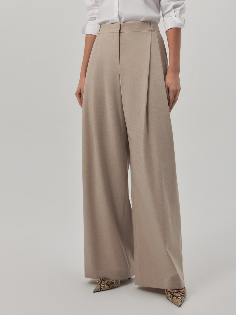 Широкие брюки со складками (Артикул: 3110215ts0107) pompa.ru