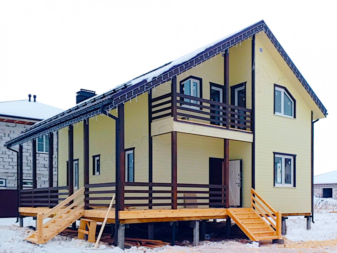 Каркасный дом в деревне Алешино