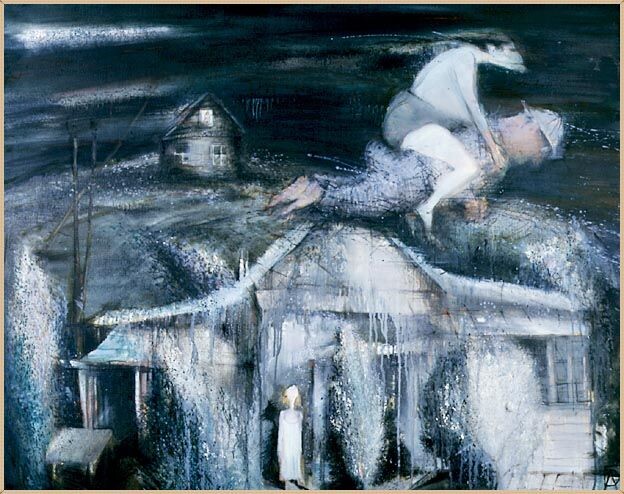 © Алексей Бобрусов. Волжские ведьмы-1. Из сер. Дьявольская семейка.  Холст, масло. 80х100см. 1993.