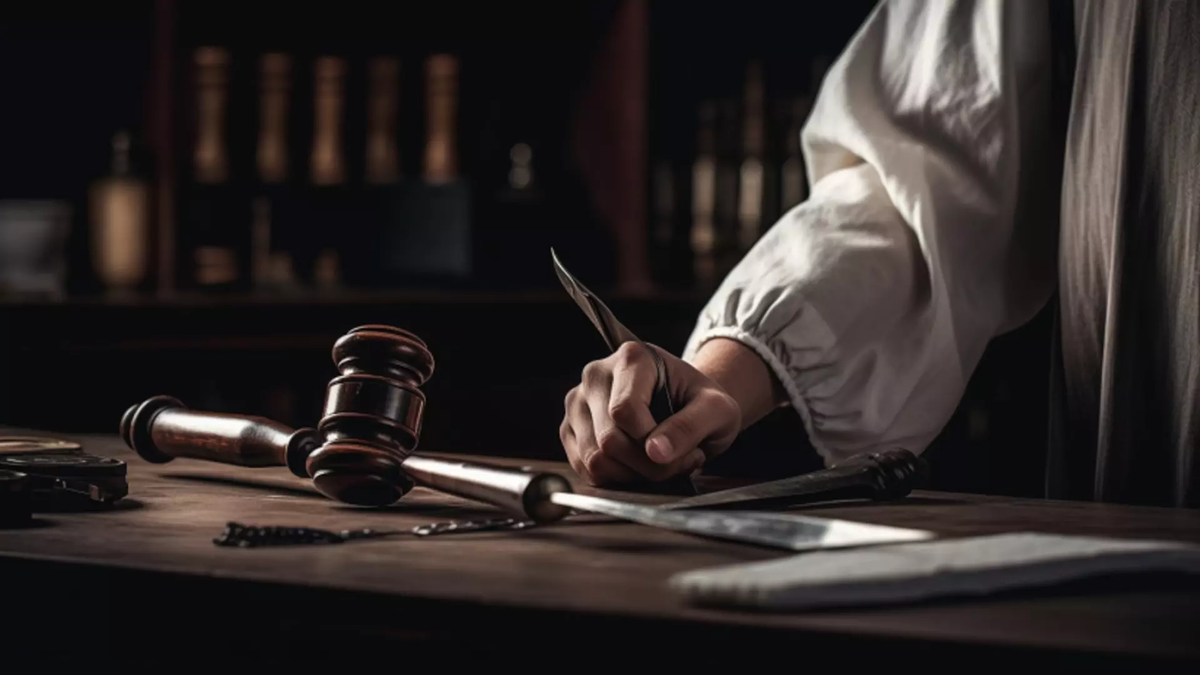 Фото: Изображение Midjourney. Судья выслушала приговор
