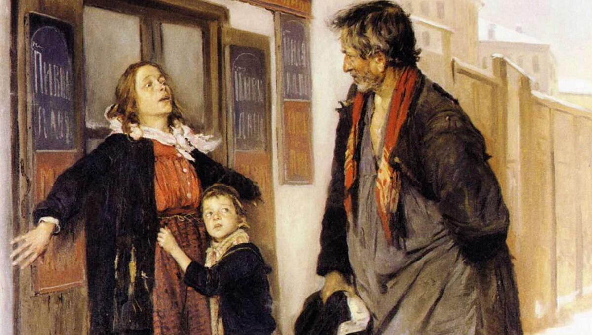 Картина художника Маковского К.Е. «Не пущу»