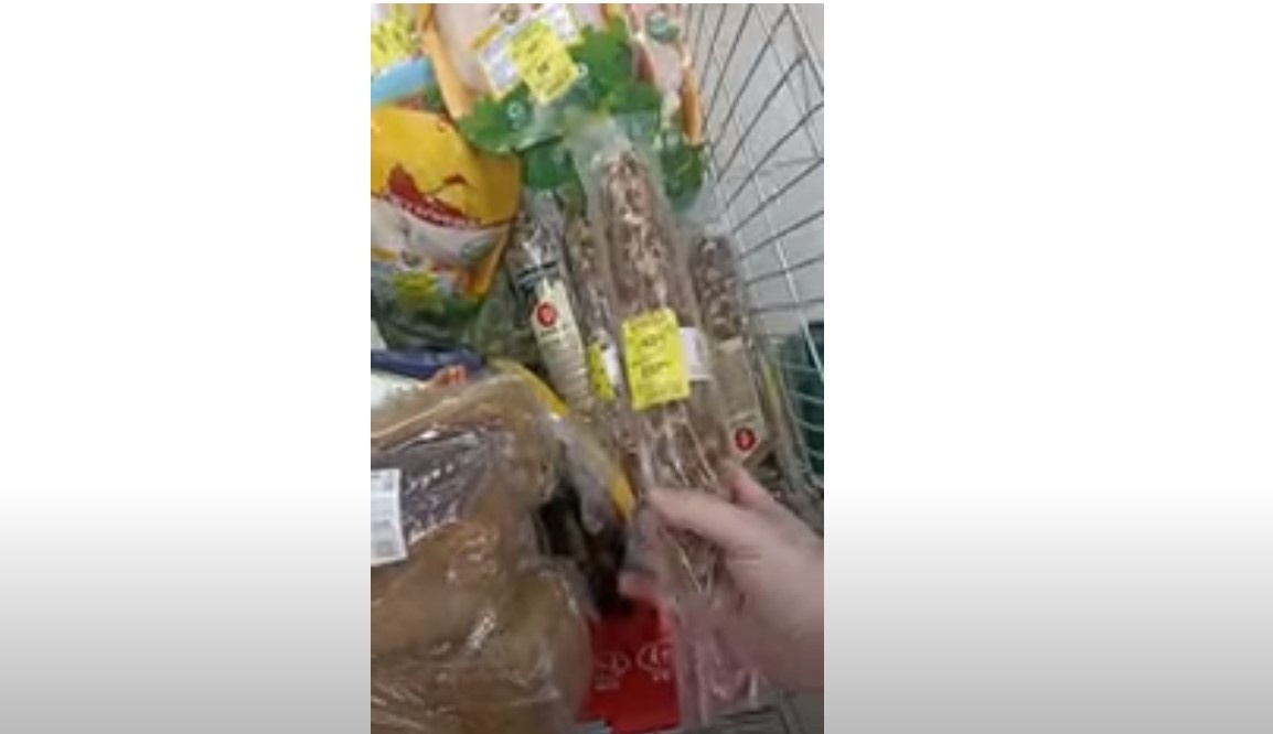 Продуктовая корзина семьи Тепляковых, скрин автора канала 