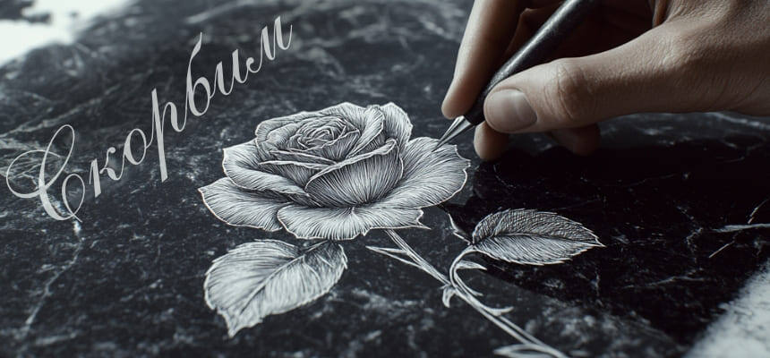 Надпись на памятнике можно дополнить рисунком, выполненным по индивидуальному эскизу