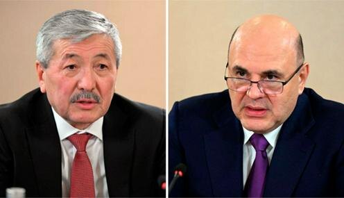 Адылбек Касымалиев и Михаил Мишустин. Коллаж "Ферганы"