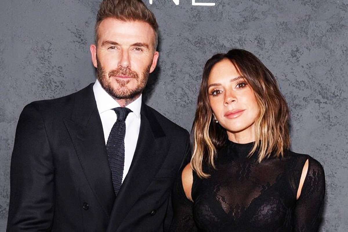     Дэвид Бекхэм появился на публике с женой, дочерью, сыновьями и их невестами