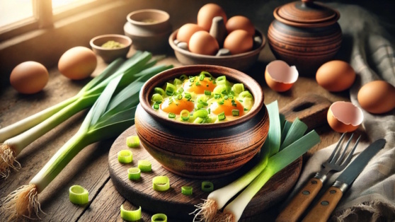    Готовим в горшочках: перепелиные яйца с луком-пореем Богдан Герцен