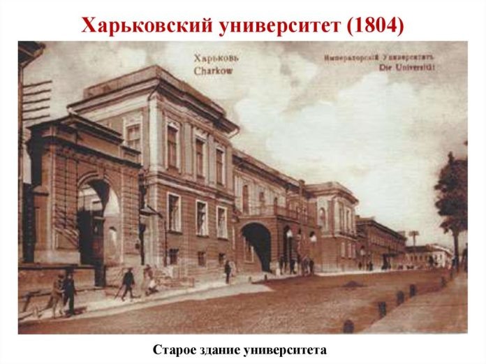 
Старое здание Харьковского университета, 19 век. https://ppt-online.org/219578