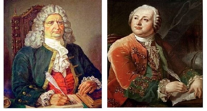 Герхард Миллер и Михаил Ломоносов Фото из открытого доступа