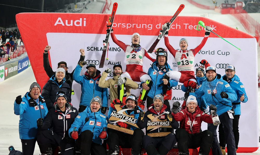 В Шладминге Мануэль Феллер и Фабио Гштрайн впервые в сезоне поднялись на пьедестал

