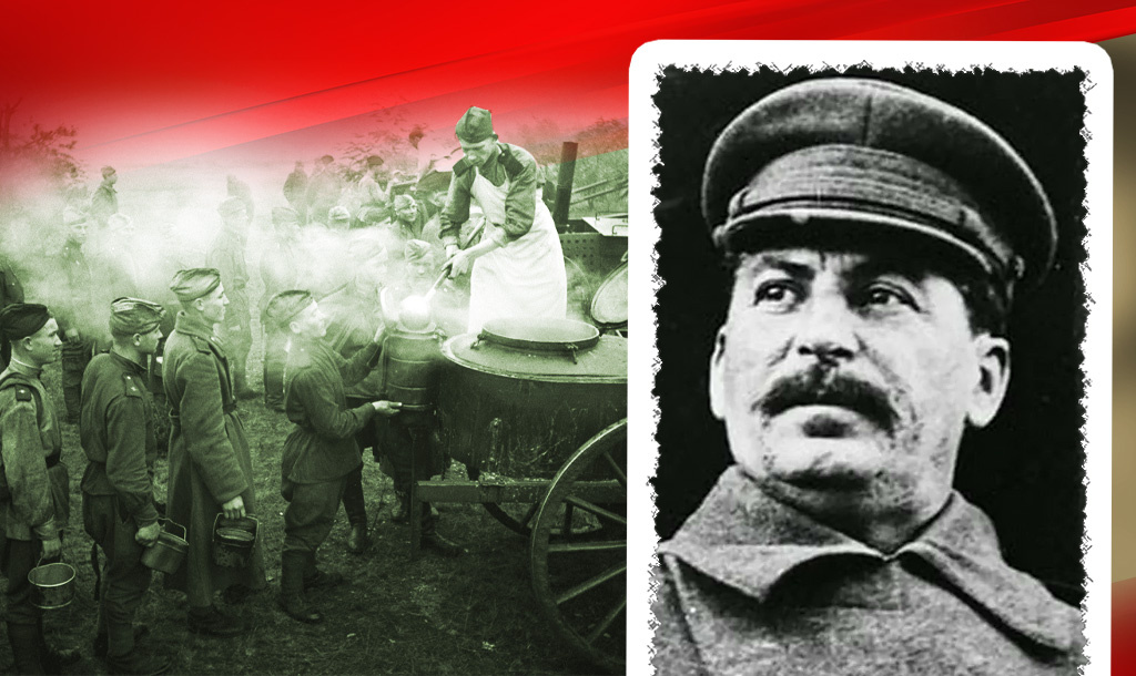 Полевая кухня на фронте / Иосиф Сталин