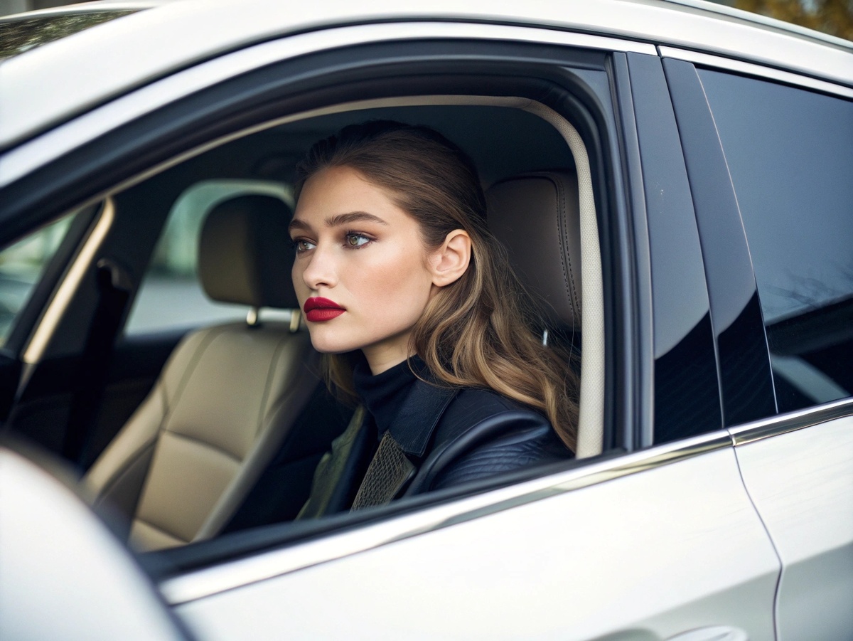 Красивая девушка использует меня