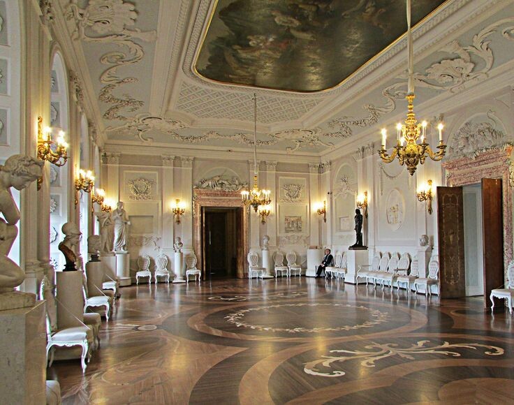Большой зал Гатчинского дворца. Архитектор: Антонио Ринальди