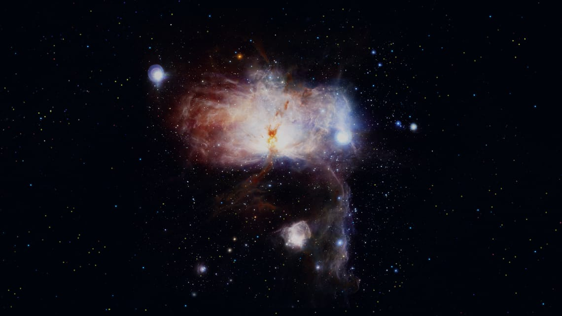 Туманность Пламя (NGC 2024) — эмиссионная туманность, расположенная недалеко от Пояса Ориона.