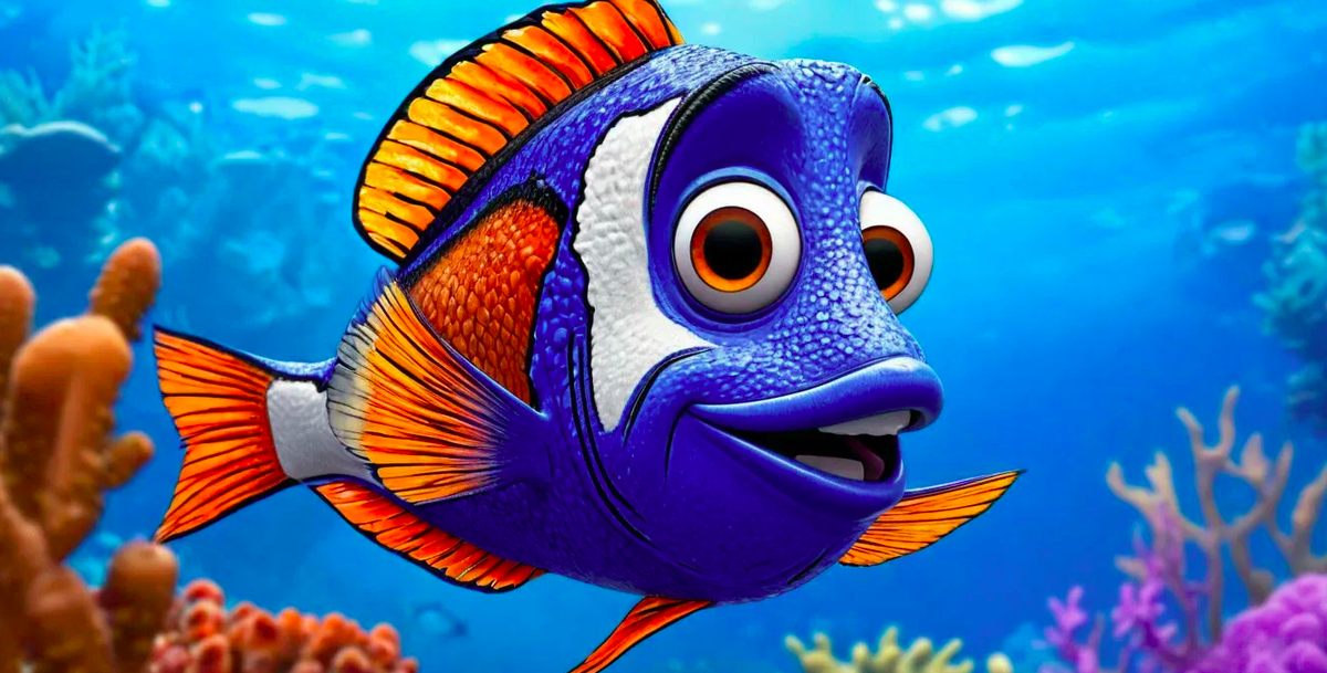  Рыбка Дори из мультика "Спасите Немо".