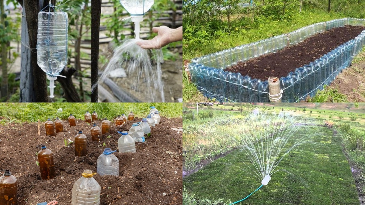 Мой участок с самодельными приспособлениями из пластиковых бутылок