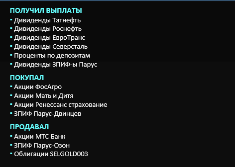Операции с портфелем