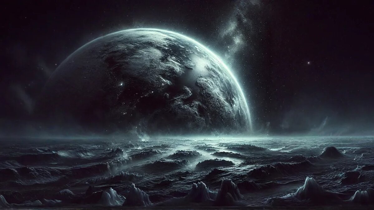 Замерзающая земля. Вид с луны