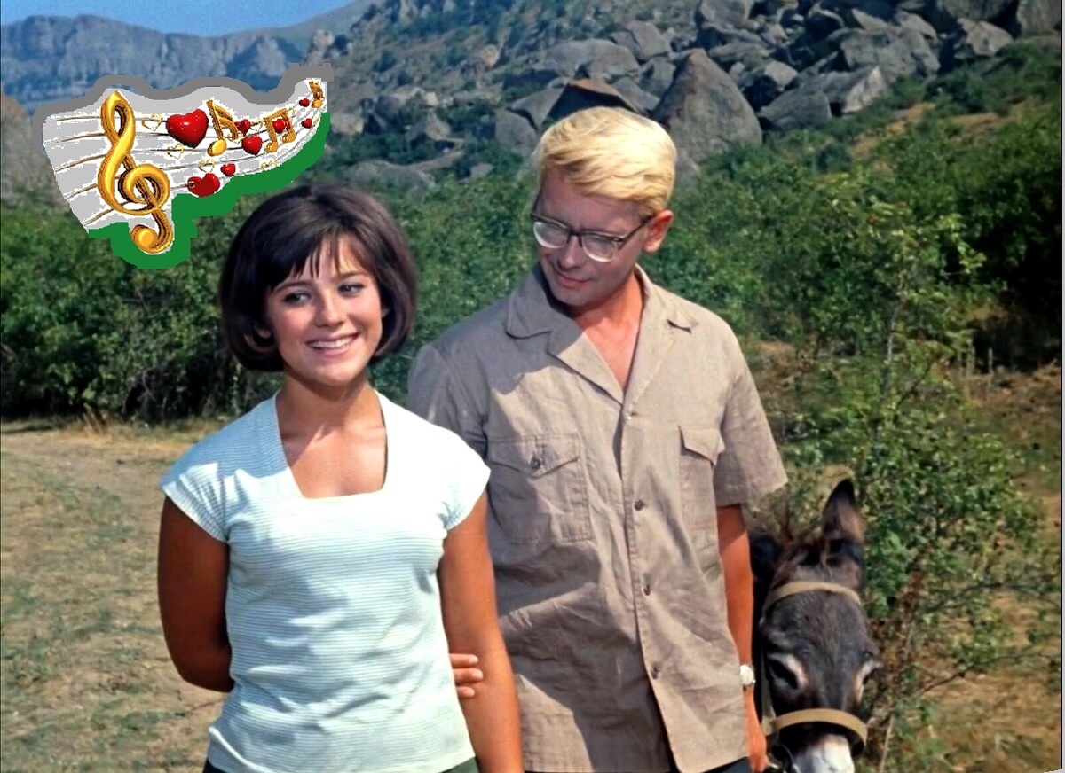 Кадр из фильма "Кавказская пленница". Коллаж автора