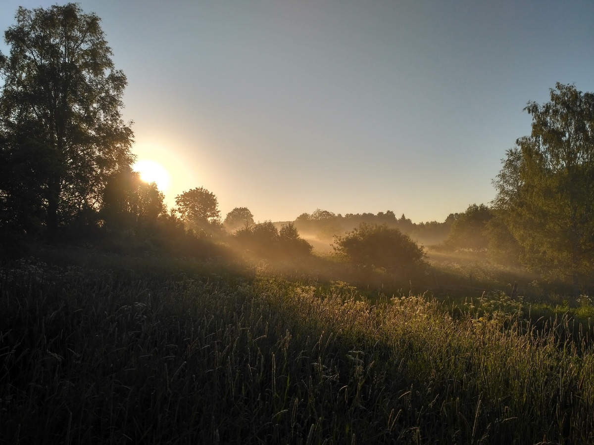 Утро здесь конечно не майское, а июньское (после Купальской ночи), но именно здесь была деревня Богородская.