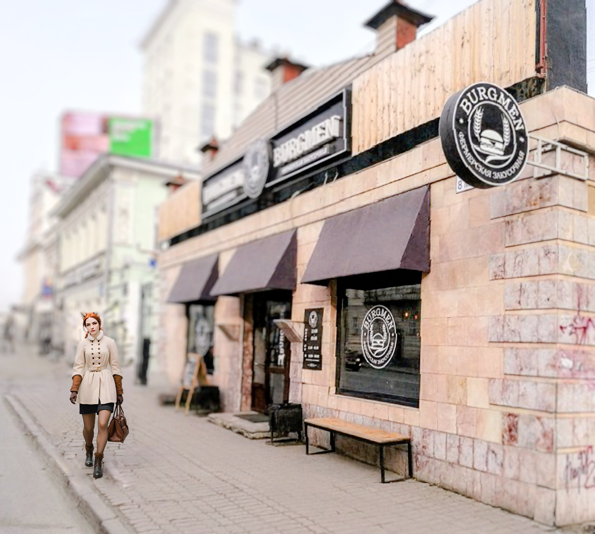 Бургерная BURGMEN, г.Екатеринбург, ул.8Марта,23в, апрель 2017 года