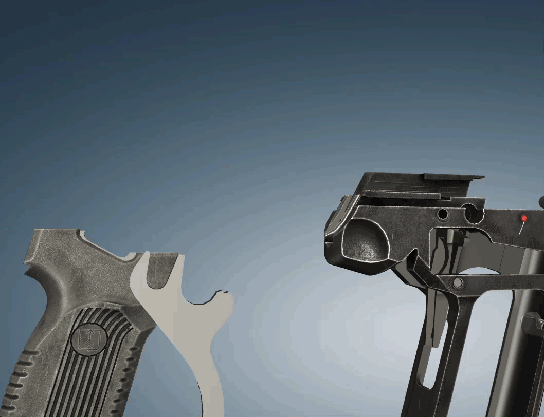 Отделение шептала с пружиной (World of Guns Gun Disassembly)