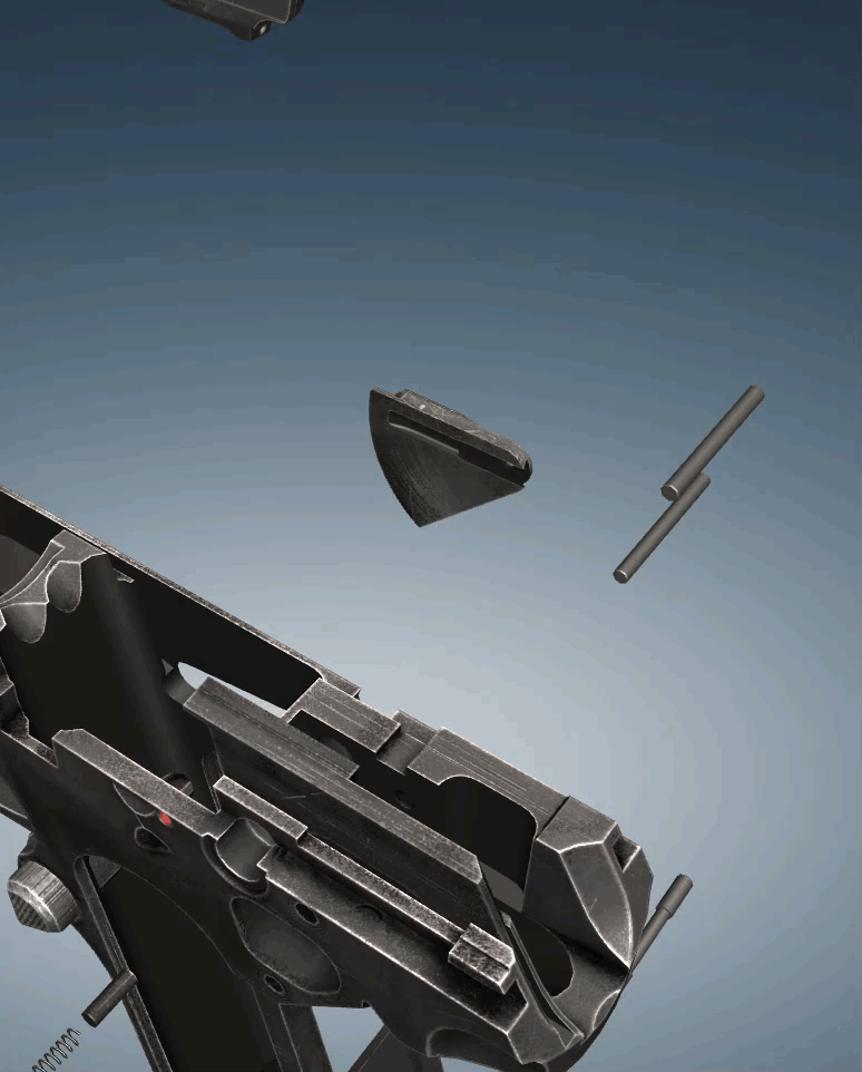 Снятие отражателя (World of Guns Gun Disassembly)