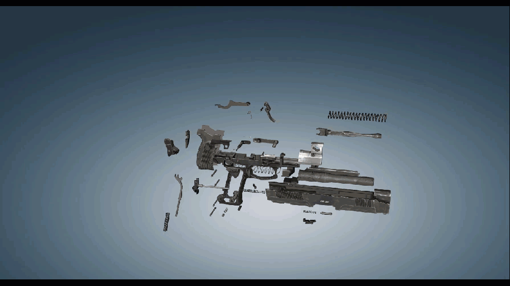 Сборка пистолета после полной разборки (World of Guns Gun Disassembly)