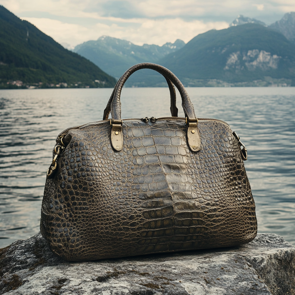 Сумка из кожи крокодила